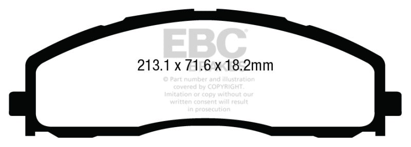 EBC Brakes EBCED93015 Extra Duty Front Brake Pads for Ford F-250 Super Duty 6.2L (2013-2014)
