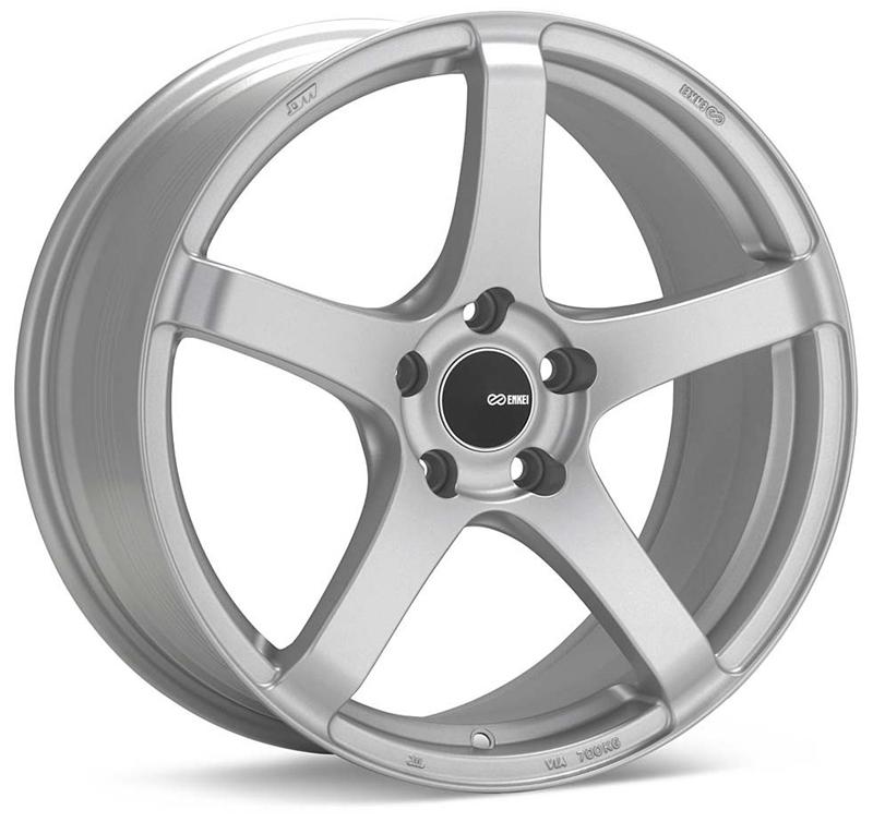 Enkei Kojin 17x8 Inch Alloy Wheel with 35mm Offset - Matte Silver Finish, 5x114.3 Bolt Pattern, 72.6mm Center Bore
