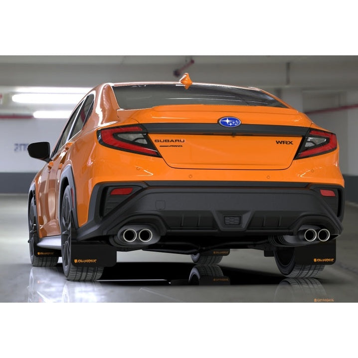 Rally Armor UR Series Mud Flaps for 2022-2024 Subaru WRX – Black with Orange Logo