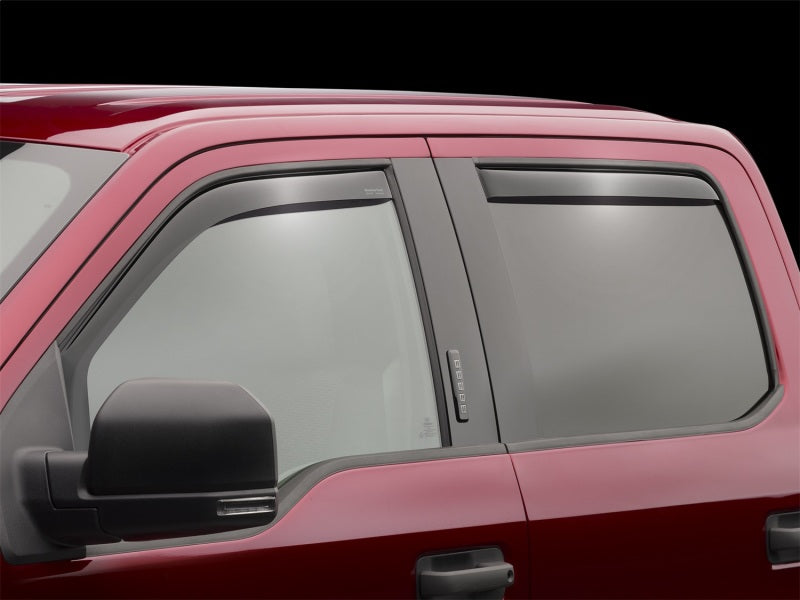 WeatherTech 2015+ Ford F-150 SuperCrew Side Window Deflectors - Dark Tint
