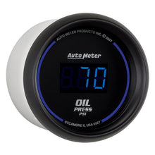 Load image into Gallery viewer, AutoMeter Cobalt Digital 52.4mm Black 0-100 psi Oil Pressure Gauge