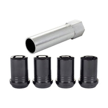 Load image into Gallery viewer, McGard Black Tuner Style Cone Seat Wheel Lock Set M12 x 1.5 - 4 Locks with Key for Volvo 940 and 960