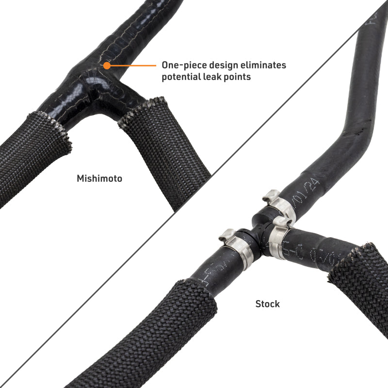 Mishimoto 17-19 Ford 6.7L Powerstroke Coolant Overflow Hose - Silicone Y-Hose Replacement