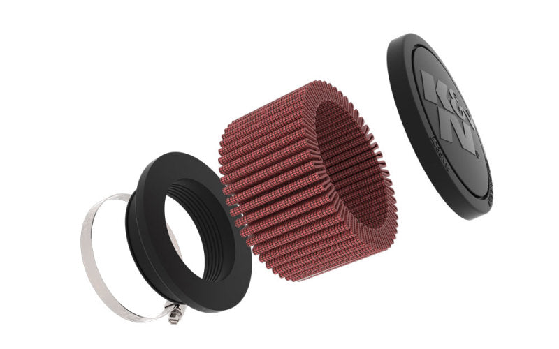 K&N Engineering Universal Clamp-On Air Filter with 2.25-inch Flange ID, 3.5-inch Outer Diameter, and 2-inch Height