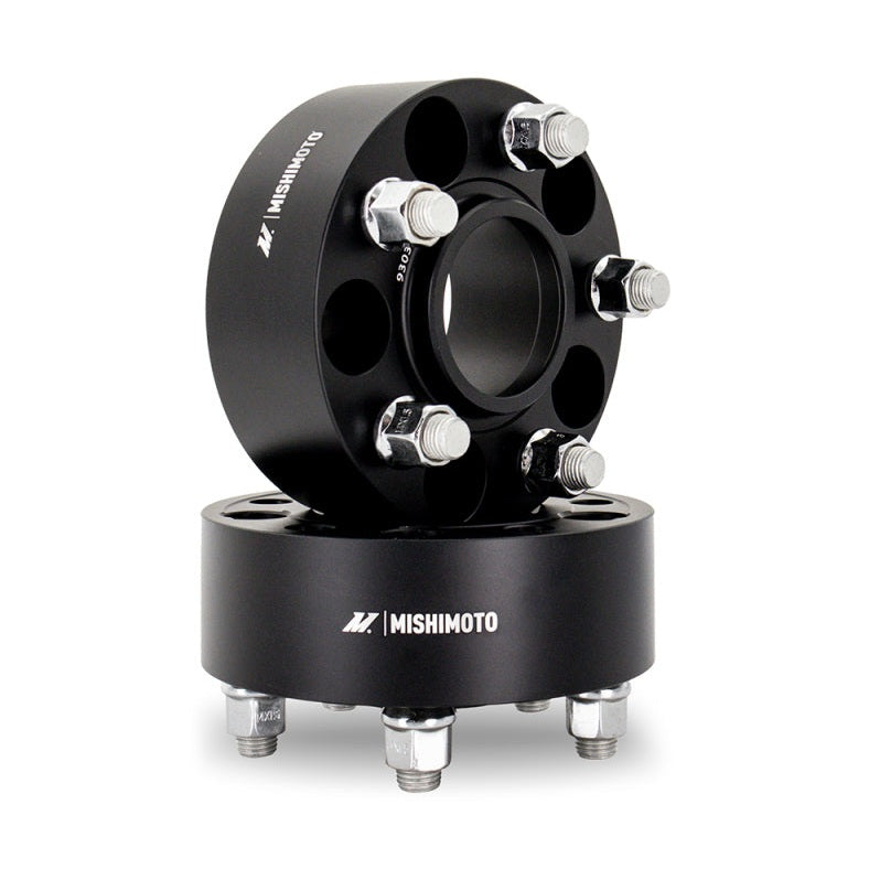 Mishimoto 5x100 Wheel Spacers for Subaru Legacy 2005-2007, 56.1mm Center Bore, Black Anodized Finish