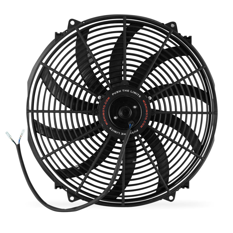 Mishimoto 16 Inch Curved Blade Electric Fan - High-Flow Cooling Solution for Automotive Applications