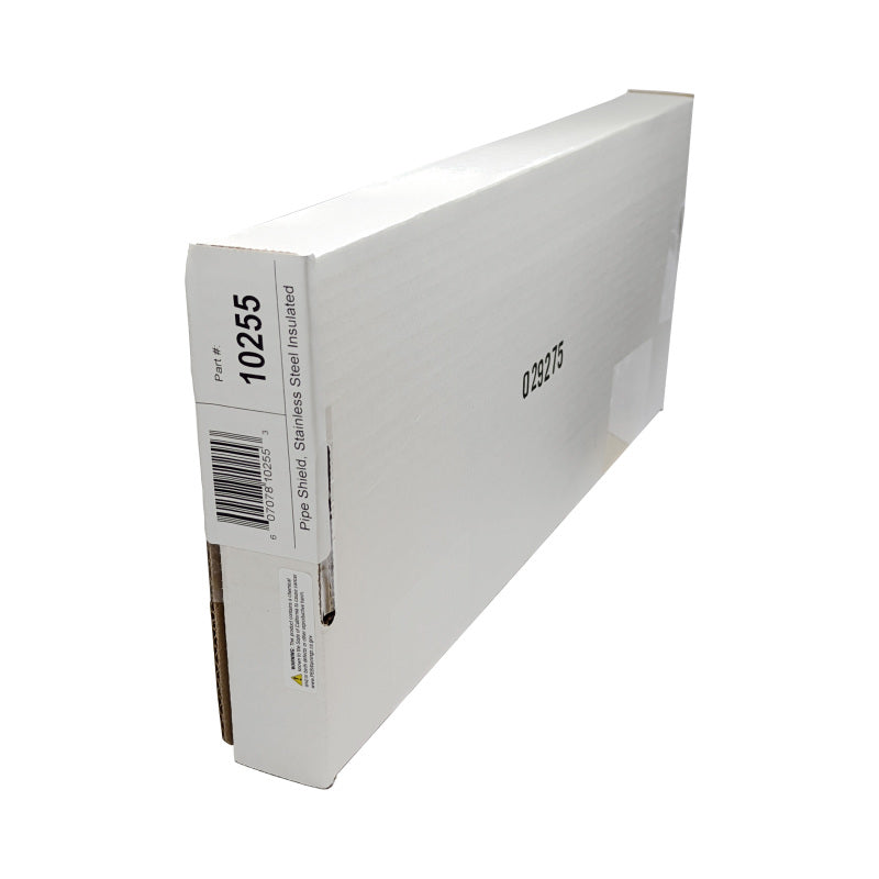 DEI Pipe Shield 6in x 12in - High-Temperature Stainless Steel Heat Barrier for Automotive Applications