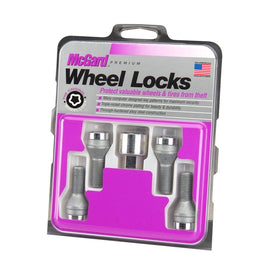 McGard Wheel Lock Bolt Set - 4pk. (Cone Seat) M14X1.5 / 19mm Hex / 31.0mm Shank Length - Chrome