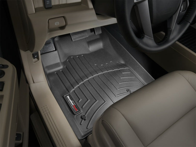 WeatherTech FloorLiner DigitalFit Front Floor Mats for 2009-2011 Honda Pilot, Black - Part 441741