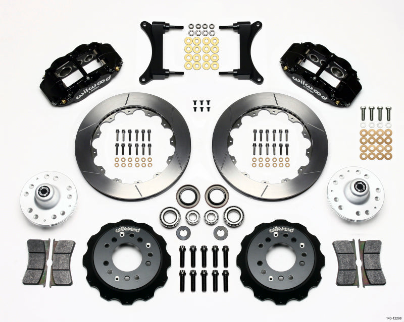 Wilwood Narrow Superlite 6R Front Hub Kit with 13-14 Inch Rotors for 1979-1987 GM G-Body Cars