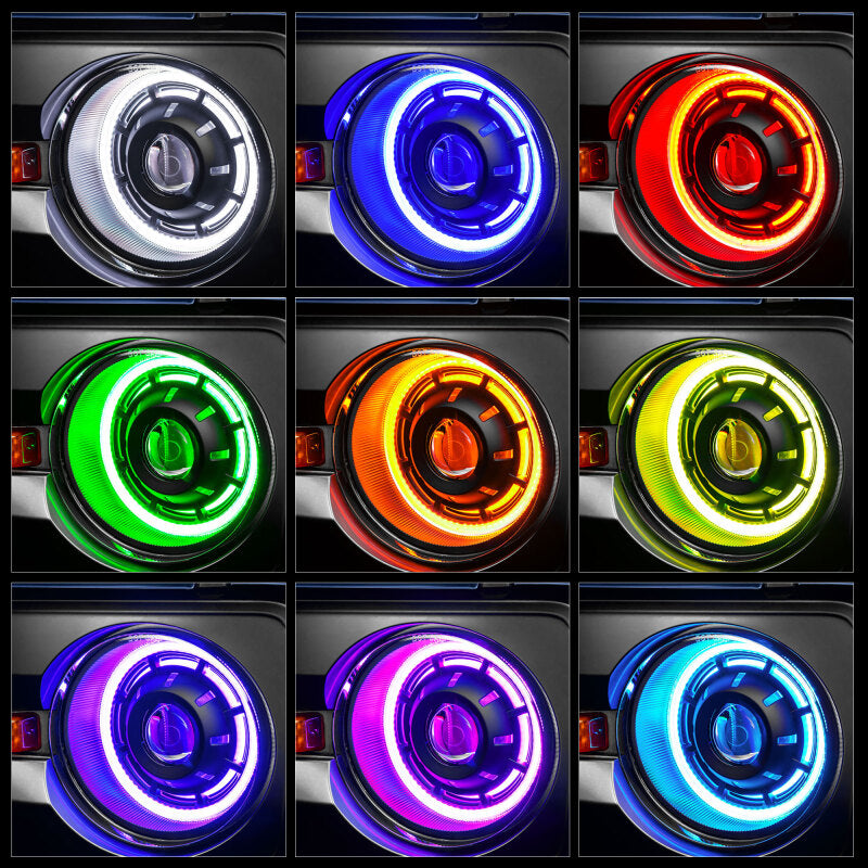 Oracle Oculus Bi-LED Headlights for 2021+ Ford Bronco with ColorSHIFT RGB+W - Focused LED Projection with 5200 Lumens