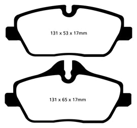 EBC Ultimax OEM Replacement Brake Pads for Mini Cooper (Part No. ebcuD1308)