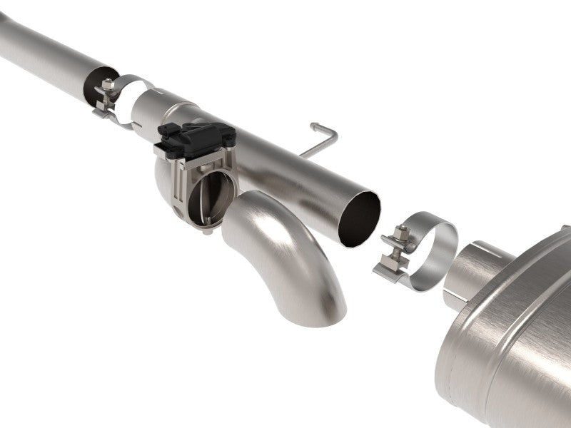 aFe Gemini XV 3-Inch Stainless Steel Cat-Back Exhaust System with Black Tips for Ford F-150 2021-2022