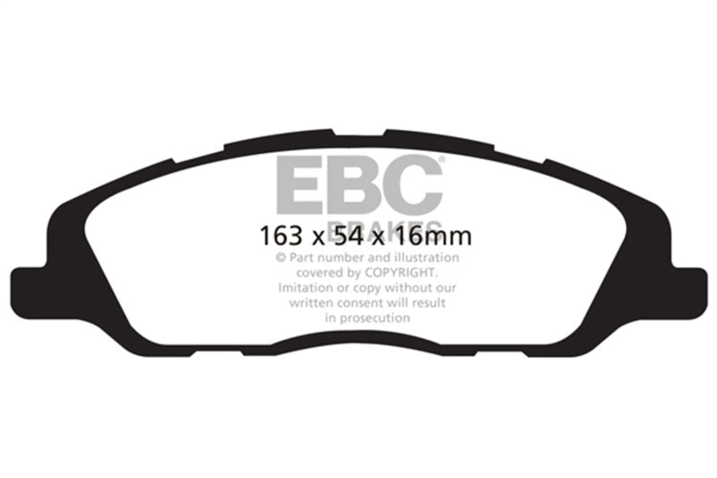 EBC Redstuff Front Brake Pads DP31868C for 2010–2014 Ford Mustang