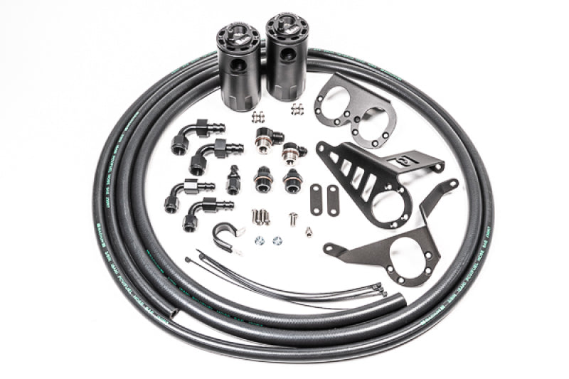 Radium Engineering Dual Catch Can Kit for Toyota Supra MK4 - Fluid Lock Technology