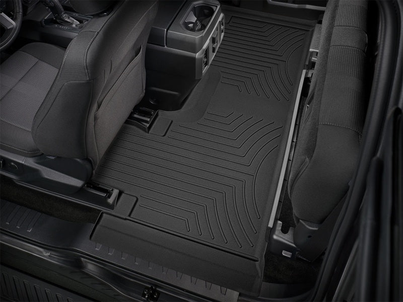 WeatherTech FloorLiner HP Rear Floor Mat for 2017+ Ford F-150 Raptor SuperCab, Black - Part Number 446973IM