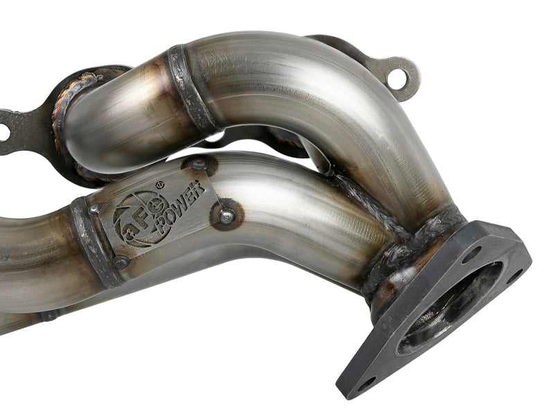 aFe Twisted Steel 1-3/4 Inch 304 Stainless Steel Short Tube Headers for 2019 GM Silverado and Sierra 1500 V8-5.3L/6.2L