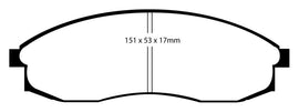 EBC Greenstuff 2000 Series Front Brake Pads for Nissan Skyline R33 2.5 GTS