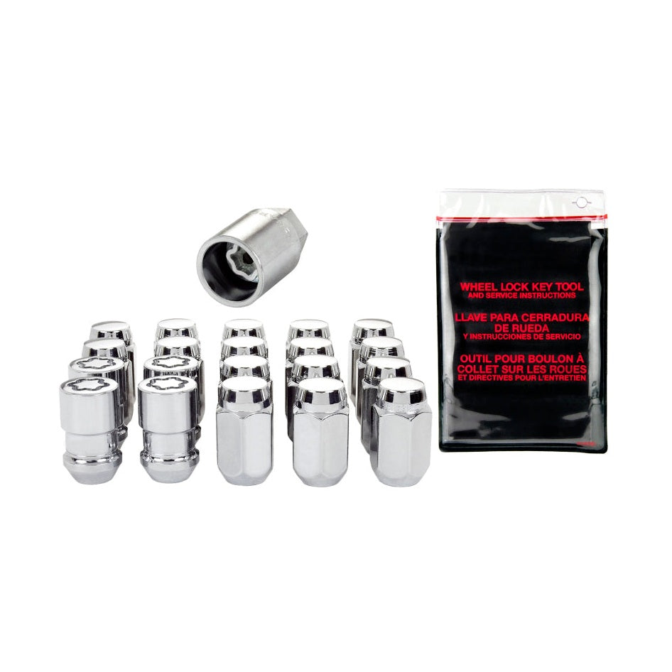 McGard 5 Lug Cone Seat Wheel Installation Kit with Locks for Mitsubishi Vehicles, M12 x 1.5 Thread - Chrome