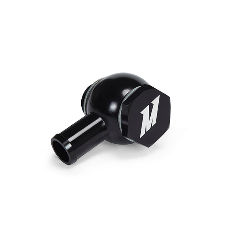 Mishimoto M20 x 5/8-Inch Straight Black Banjo Fitting with Bolt