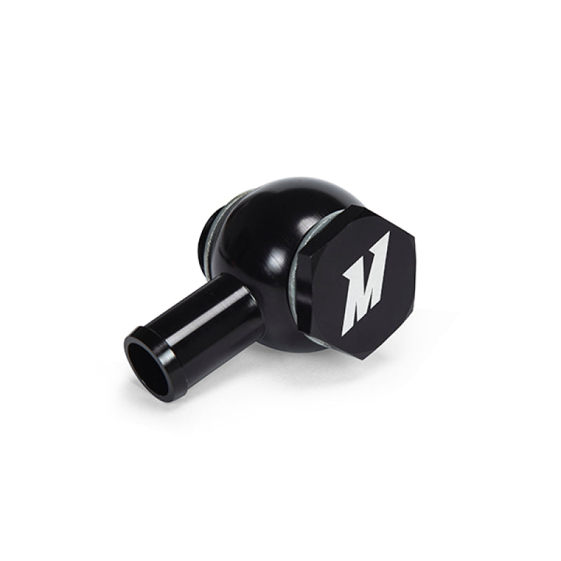 Mishimoto M20 x 5/8-Inch Straight Black Banjo Fitting with Bolt
