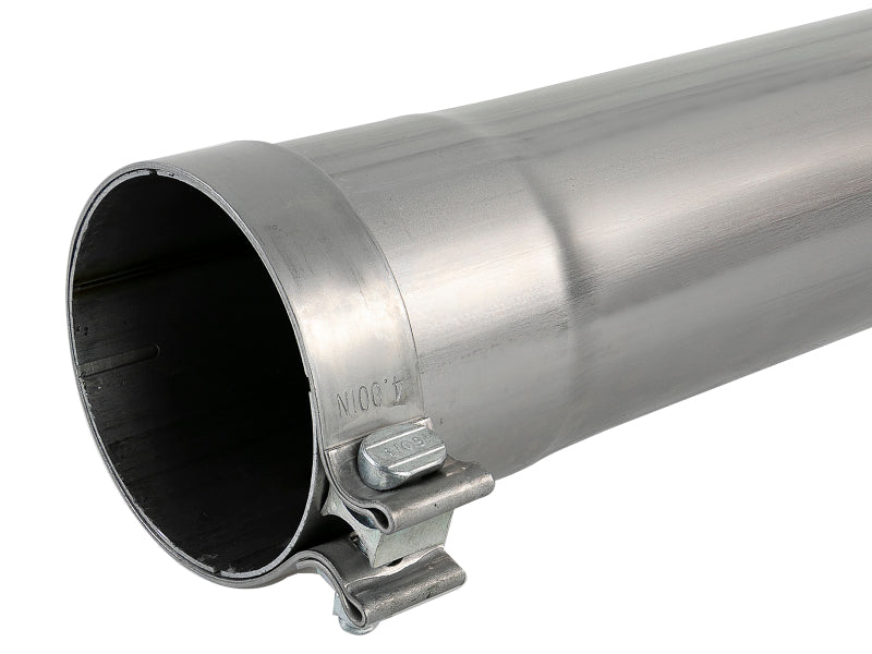 aFe Saturn 4S 409 Stainless Steel Muffler Delete Pipe - 4 Inch Inlet/Outlet, 24 Inch Body