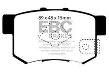 Load image into Gallery viewer, EBC Yellowstuff Rear Brake Pads for Honda CR-V 2005-2013 - Part Number EBCDP41193/2R