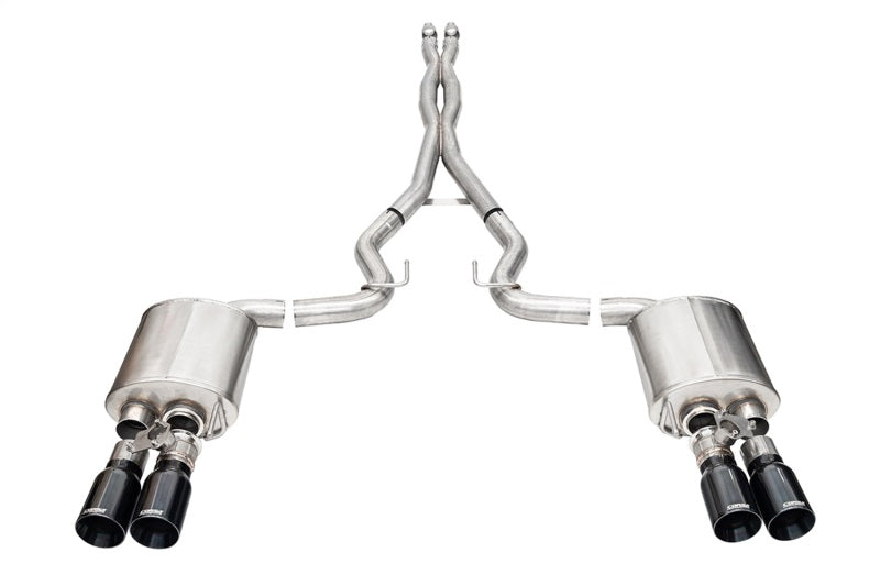 CORSA Performance 2024 Mustang GT 5.0L Cat-Back Exhaust System with Twin 4-inch Black Tips