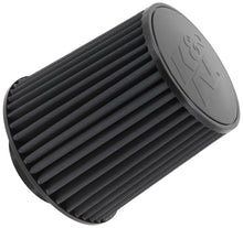 Load image into Gallery viewer, K&amp;N Engineering Universal Rubber Round Tapered Air Filter - 4 inch Flange ID, 8 inch Base OD, 6.625 inch Top OD, 8 inch Height (Part Number: knnRU-5171HBK)