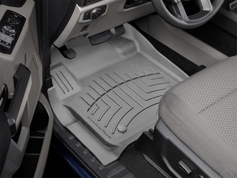 WeatherTech FloorLiner HP Front Floor Mats, Gray, for 2017+ Ford F-250/F-350/F-450/F-550 SuperCab and SuperCrew, Part Number 4610121IM