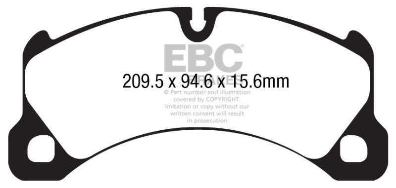 EBC Yellowstuff Front Brake Pads for Porsche Cayenne 2010-2016 * High-Performance Street and Track Use