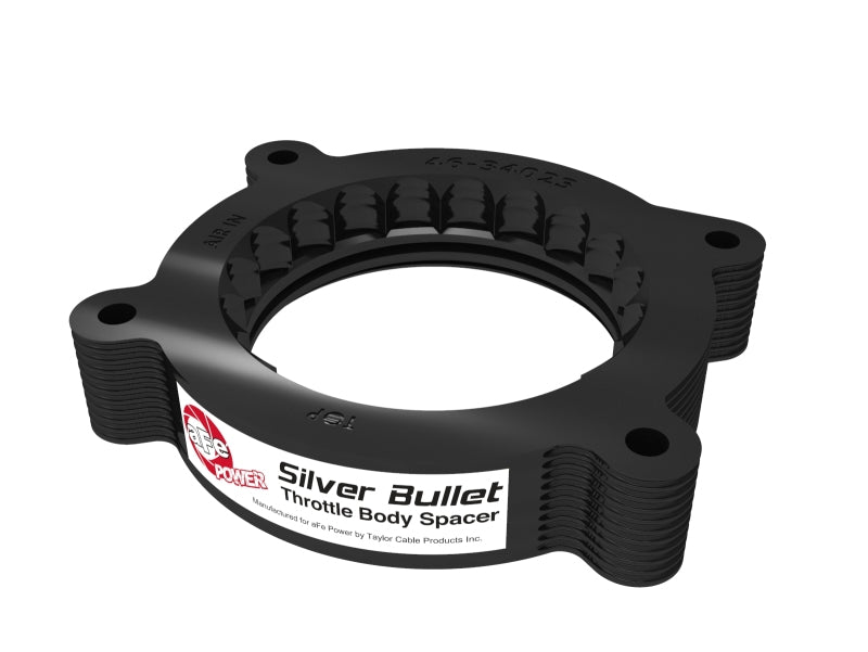 aFe Silver Bullet Aluminum Throttle Body Spacer for Chevrolet Corvette C8 2020-2025, Part #afe46-34023B