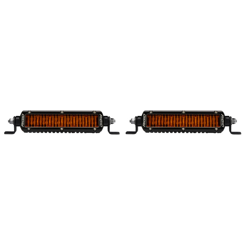 Rigid Industries SR-Series SAE 6-inch Amber PRO Edition LED Light Bar - Low Profile, Dust and Smoke Cutting for Off-Rroad, Overlanding, and Street Use