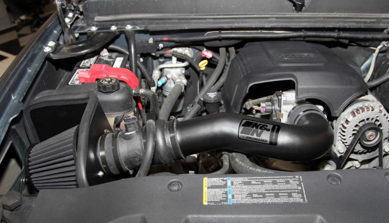 K&N Engineering 71-3058 Black Performance Cold Air Intake Kit for Chevy Silverado and GMC Yukon 4.8L/5.3L V8