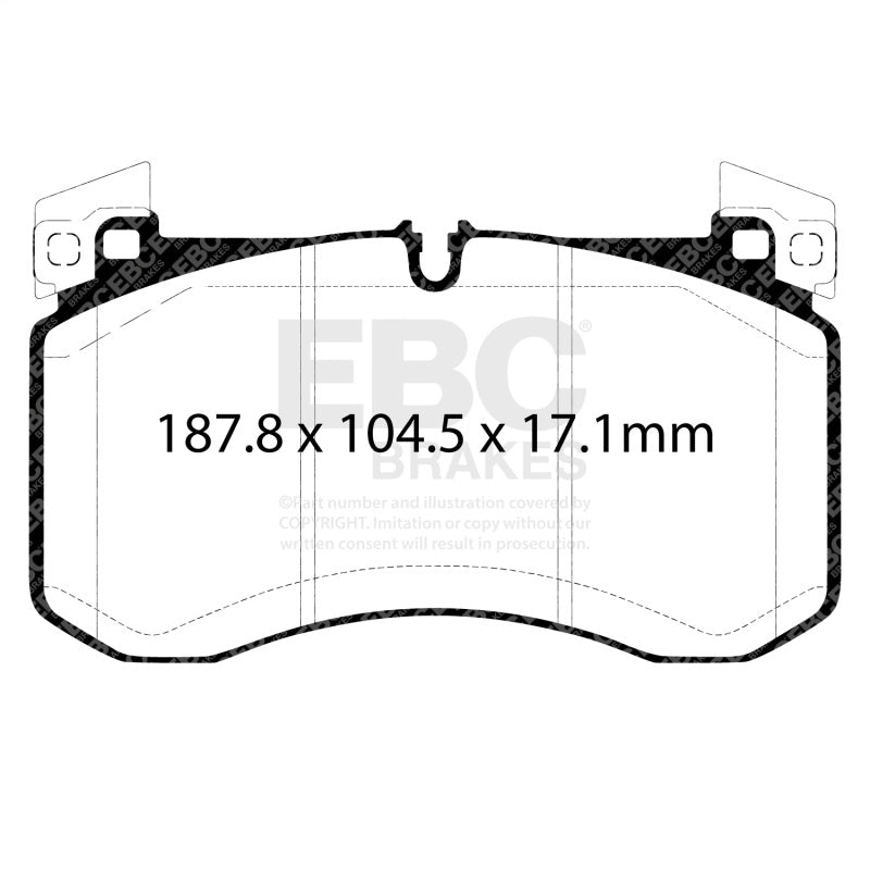 EBC Yellowstuff Brake Pads for Mercedes-Benz G63 AMG and GLS Models * Part Number ebcDP42409R
