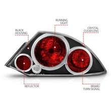 Load image into Gallery viewer, ANZO 2000-2005 Mitsubishi Eclipse Tail Light Assembly with Clear Lens and Black Housing