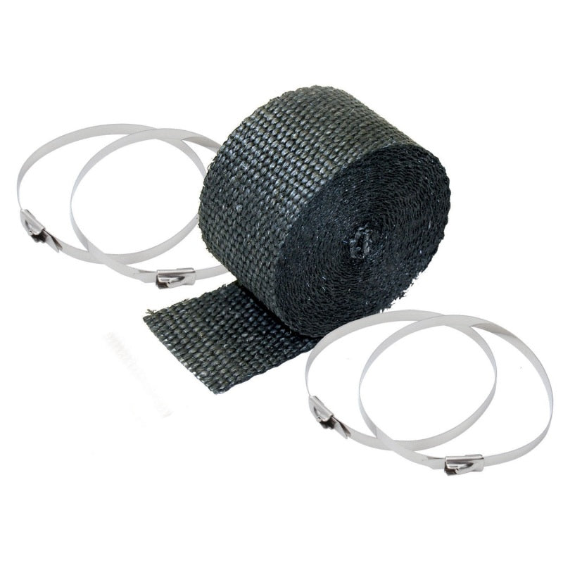 DEI Exhaust Wrap Kit - 2 Inch x 25 Feet Black Pipe Wrap with Stainless Steel Locking Ties