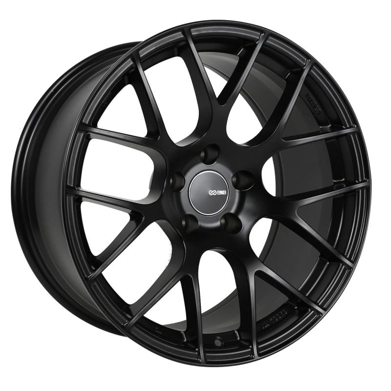 Enkei Raijin 18x8.5 Matte Black Alloy Wheel with 5x112 Bolt Pattern and 42mm Offset