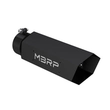 Load image into Gallery viewer, MBRP Universal Hex Exhaust Tip - Black Coated, 4-inch Inlet, 16-inch Length with Logo