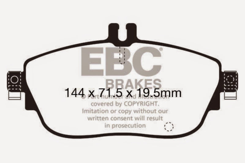 EBC Ultimax OEM Replacement Brake Pads for Mercedes-Benz CLA250 & GLA250 (Part Number: ebcUD1694)