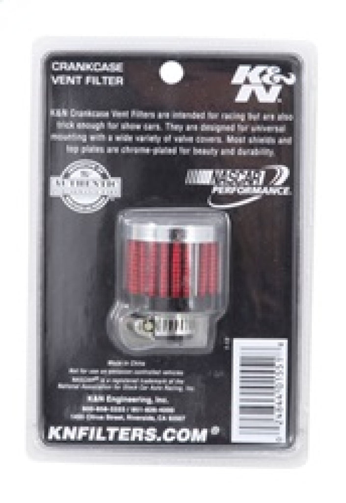 K&N Engineering K&N 62-2470 Crankcase Vent Filter with Chrome Top and Base