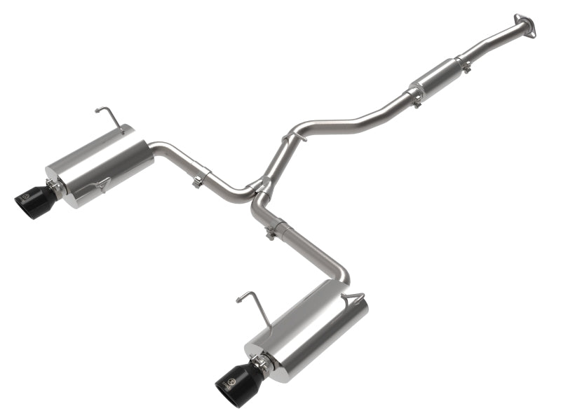 aFe Takeda 2-1/2 inch to 2-1/4 inch Stainless Steel Cat-Back Exhaust for Subaru Forester XT 2014-2018 with Black Tips