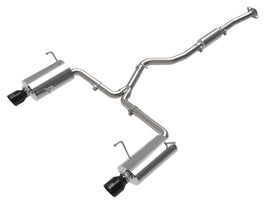 aFe Takeda 2-1/2 inch to 2-1/4 inch Stainless Steel Cat-Back Exhaust for Subaru Forester XT 2014-2018 with Black Tips