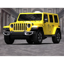 Load image into Gallery viewer, Rally Armor 515112 UR Series Mud Flaps for Jeep Wrangler 2019-2020 with White Logo in Black and White