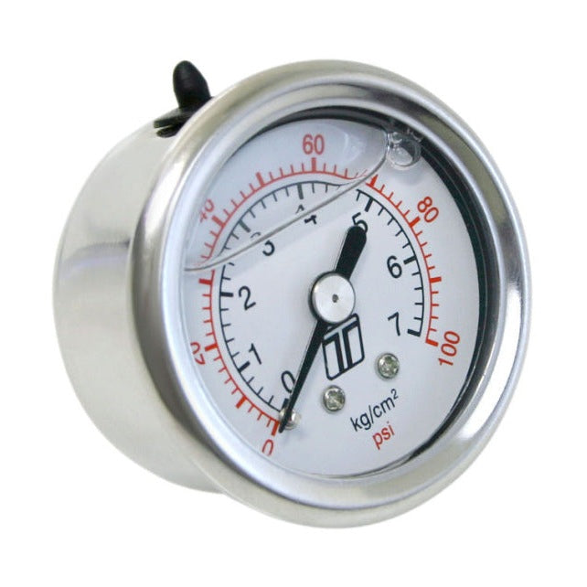 Turbosmart FPR Gauge 0-100 psi Liquid Fill for Fuel Pressure Regulator Series