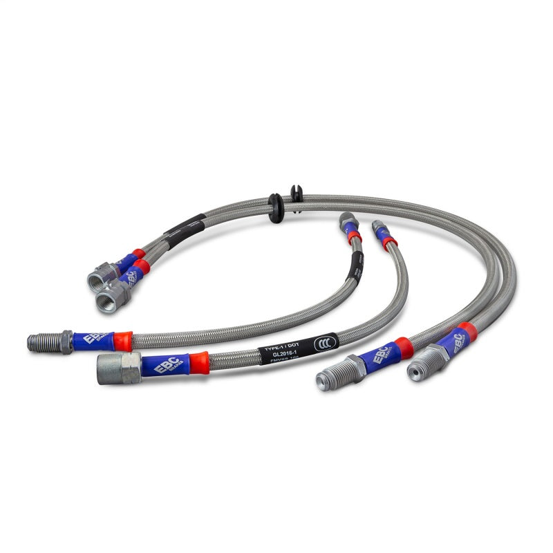EBC BLA7544-6L Stainless Steel Braided Brake Line Kit for 1987-1991 BMW M3
