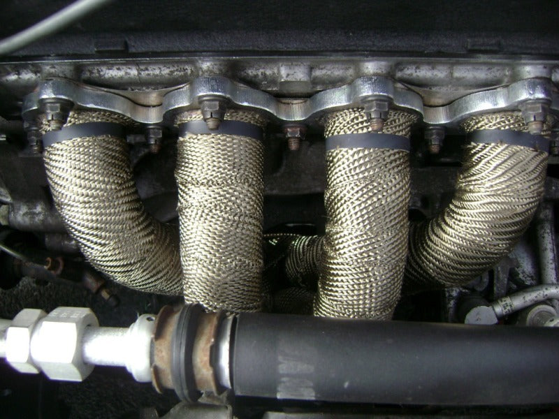 Mishimoto 2 inch x 35 ft Exhaust Heat Wrap with Stainless Locking Ties - Automotive Thermal Insulation for Engine Performance