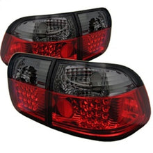 Load image into Gallery viewer, Spyder Honda Civic 96-98 4-Door LED Tail Lights in Red Smoke * Part Number ALT-YD-HC96-4D-LED-RS