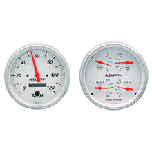 Load image into Gallery viewer, AutoMeter Gauge Kit 2 Pc. Quad &amp; Speedometer 5-inch Arctic White – Part Number ATM1303