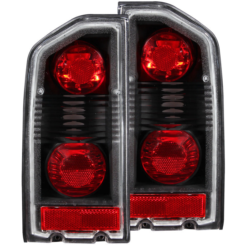 ANZO 1988-1998 Suzuki Vitara Tail Light Assembly Set with Clear Lenses and Black Housing